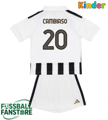 Juventus Andrea Cambiaso #20 Replik Heimtrikot Kinder 2026-27 Kurzarm (+ Kurze Hosen)